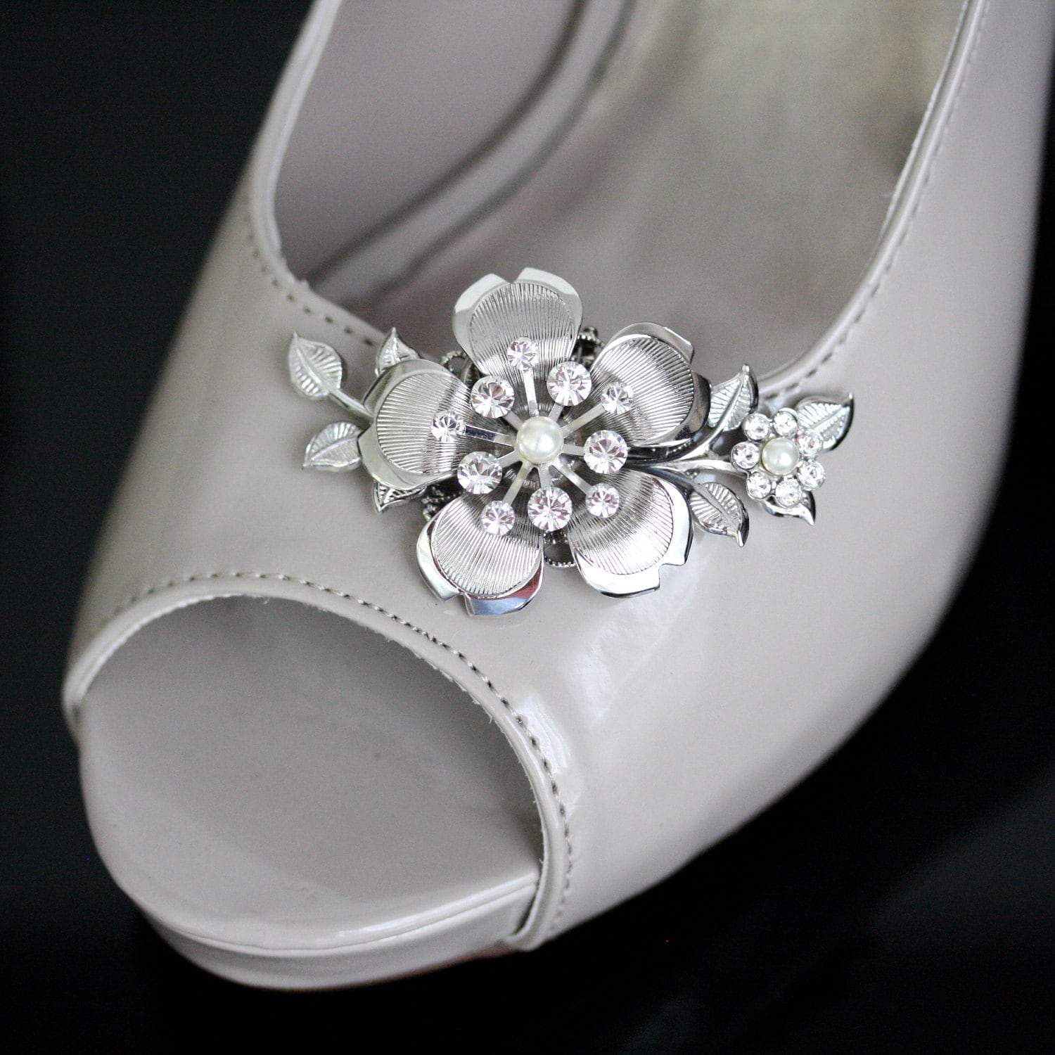 Wedding Shoe Clips Vintage flower Shoe Decorations Swarovski Etsy