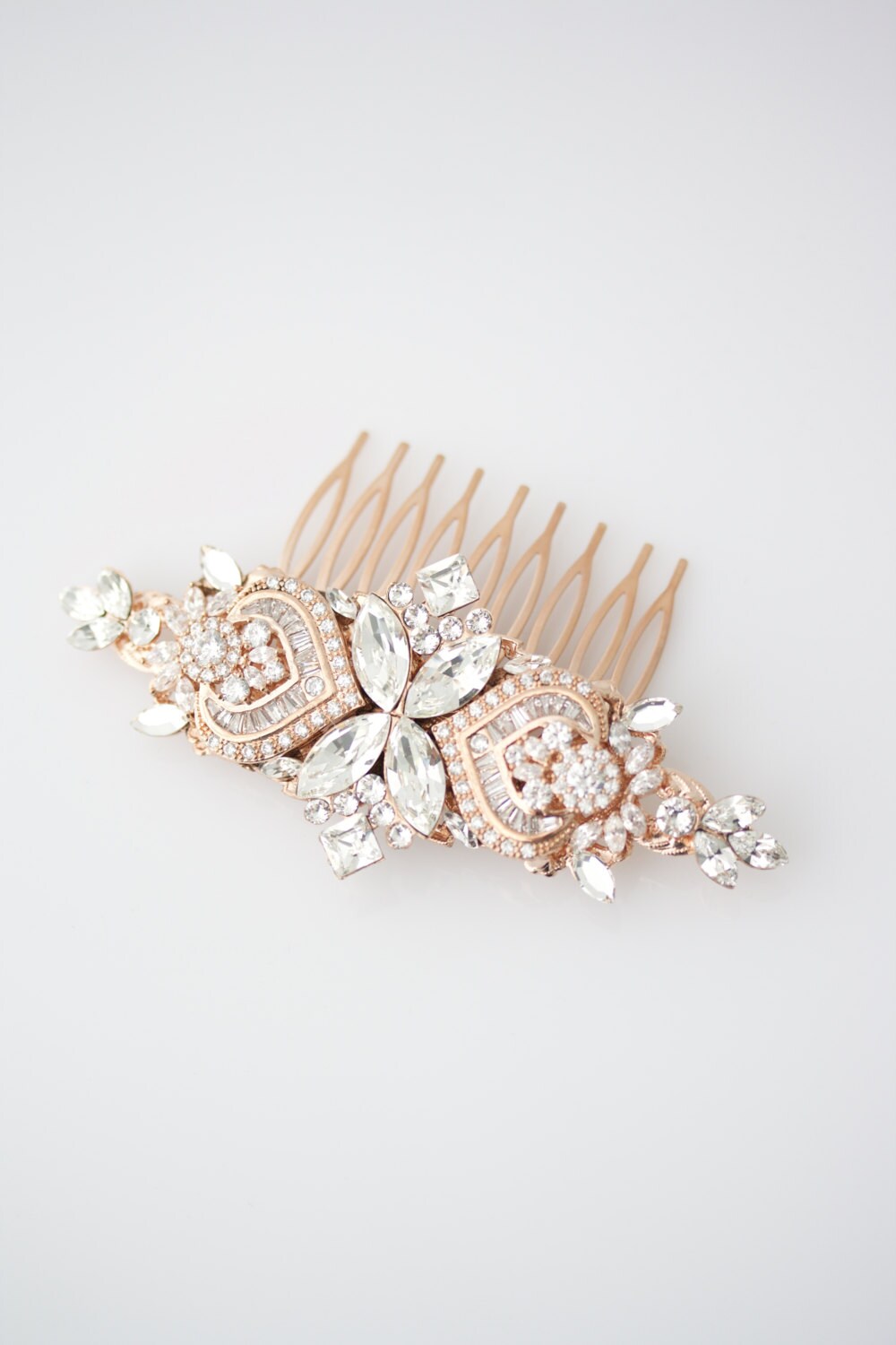 rose gold hair clips for weddings