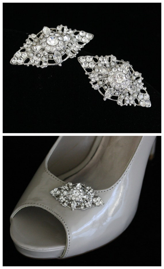 Bridal Shoe Clips Wedding Shoe Clips Vintage Wedding Etsy