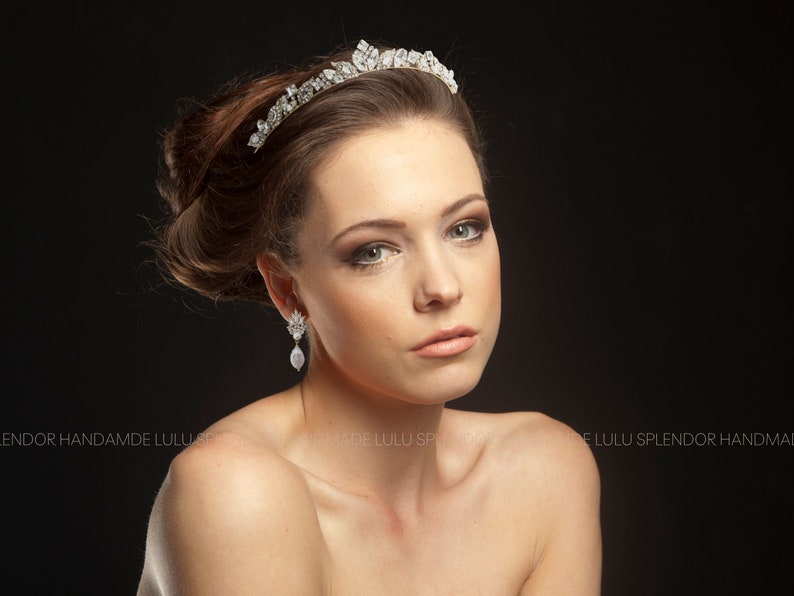 Bridal Tiara Small Gold Wedding Tiara for Bride Swarovski Etsy