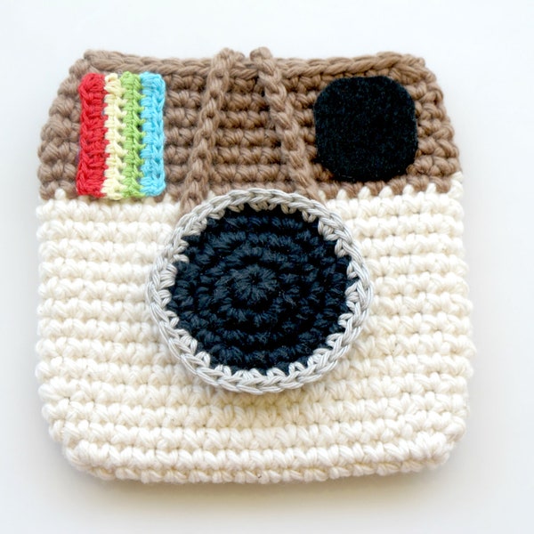 Crocheted Instagram Mini Pouch. Bag. Purse.