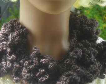 Crocheted Loopy Flower Scarf