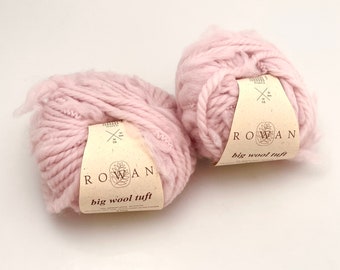 Rowan Big Wool Tuft. Yarn. Powder Pink. Baby Pink. Soft Pink. Merino Wool. Nylon.