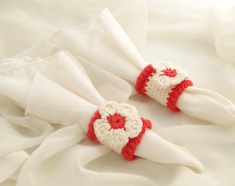 Flower Napkin Ring Set