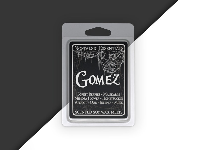 Gomez Inspired Scented Soy Wax Melts, Romantic Goth Gift, Christmas gift for Fiancé, Cute Stocking Stuffer for Best Friend image 1