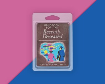 Handbook for the Recently Deceased, Haunted Library Scented Soy Wax Melts, Unique gift for Tim Burton Fan, Beetlejuice, Stocking Stuffer