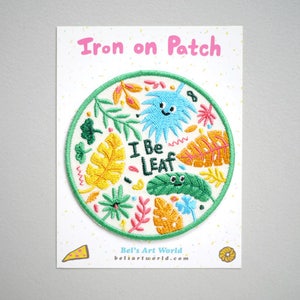 I Be Blatt - Patch zum Aufbügeln oder Aufnähen