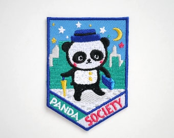 Panda Society Iron On Patch