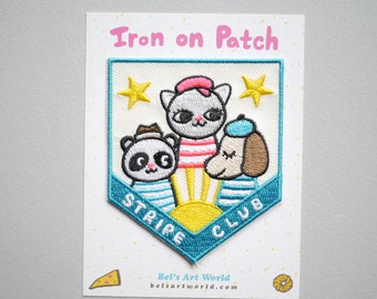 Stripe Club -  Iron On Patch