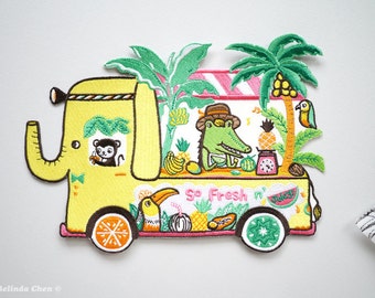 Tropical Fruits Truck XXL Back Patch