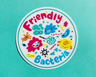 Friendly bacteria Suncatcher window decal - Rainbow maker window sticker