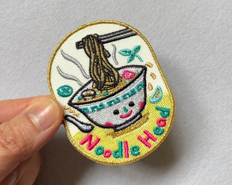 Noodle Head iron on Patch ( Gold edition)