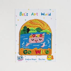 Go wild - wild swimming, cold water swimmer Iron On Patch