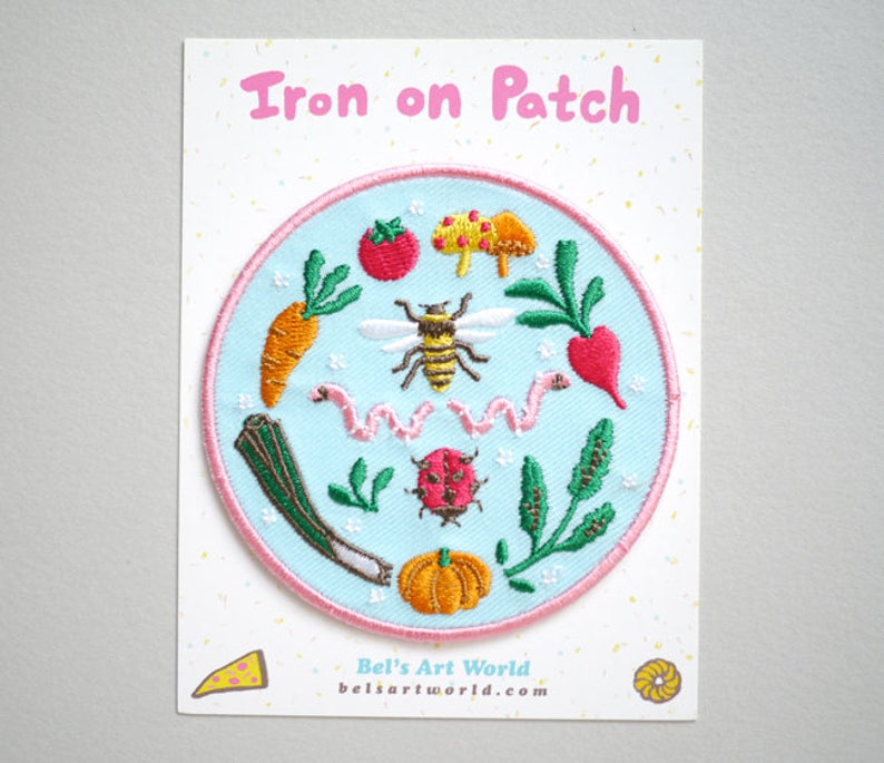 Green Fingers Iron On or sew on Patch image 1