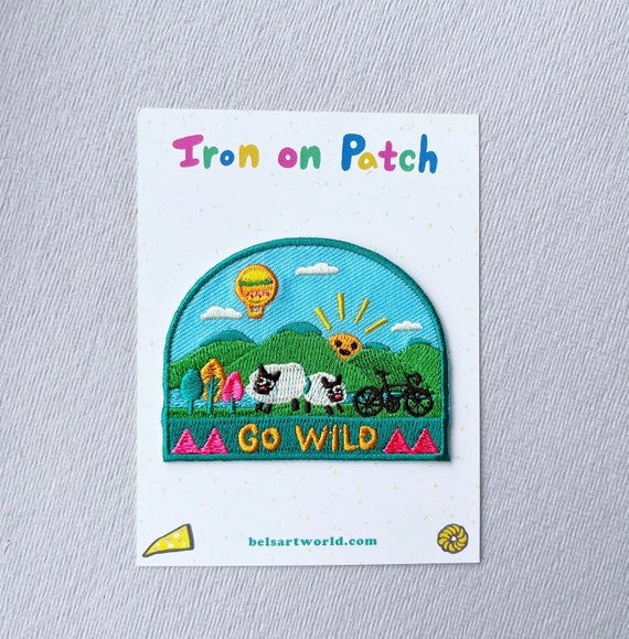 Mono-Quick Pecora con lana animale - Toppe Termoadesive Patch Toppa Ricamate, Misura: 4,3 x 5,2 cm