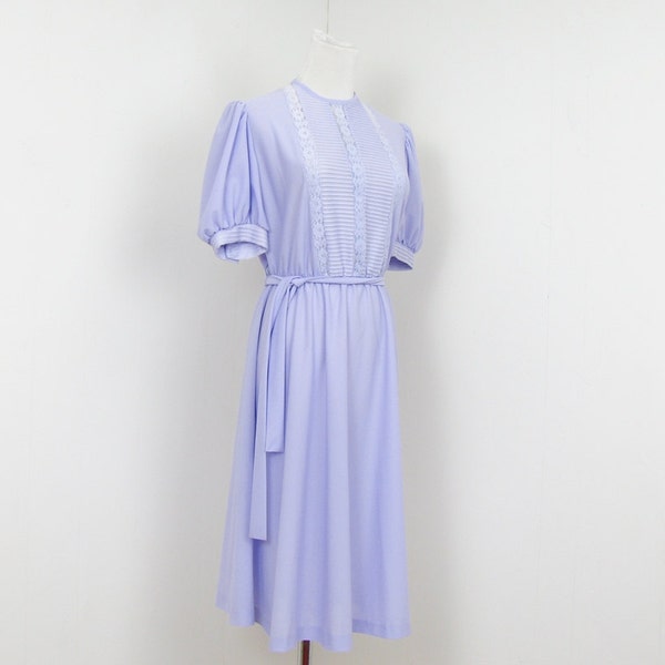 1970s Summer Dress Day dress Lavender S Purple  Summer Fashion