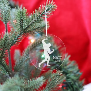 Bodybuilder, Bodybuilding, Acrylic Christmas Tree Ornament