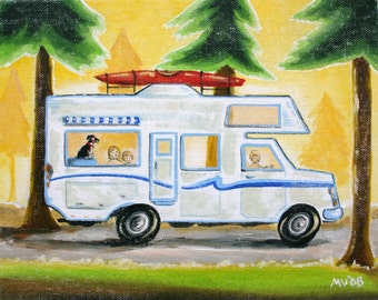 Camping art, Take Me Camping Print 11x14" , art for kids, baby