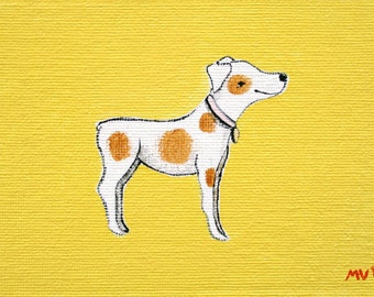 This is Gabby- PRINT 8x10" dog, gabby, yellow, cute dog, nature, woodland animals, hawk