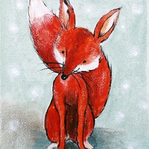 Red Red FOX PRINT 8x10 image 1