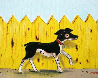 Happy Yellow Fence- PRINT 20x26cm