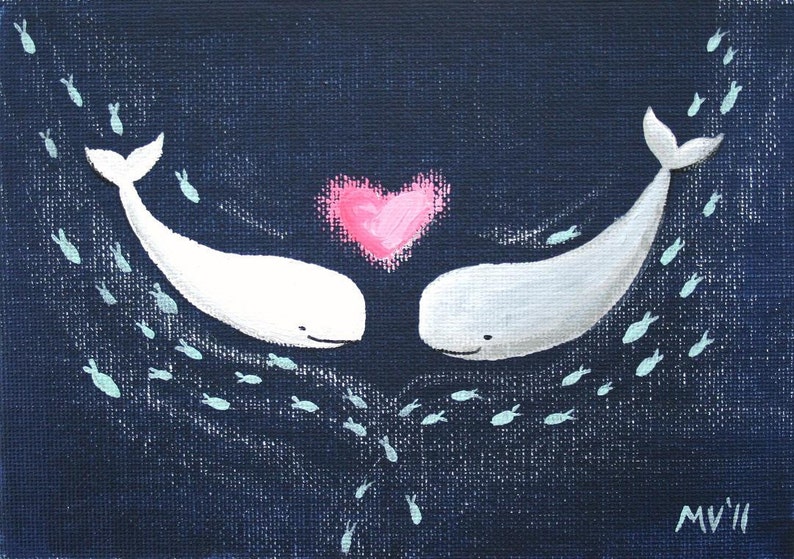 Whale Love PRINT image 1