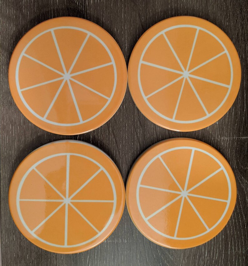 Orange Slices Ceramic Coasters image 1