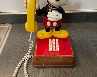 1976 Mickey Mouse Disney Productions Push Button Landline Phone - Etsy
