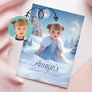 Editable Frozen Birthday Invitation, Magical Frozen Party Invite, Editable Template, Anna & Elsa, Kids Birthday Celebration,Instant Download