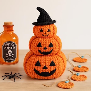 The Pumpkin Crochet Tutorial, Halloween Crochet Pumpkin, DIY for Halloween, Pumpkin Crochet Pattern, Halloween Crochet PDF, Halloween Gift