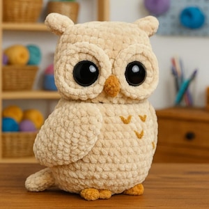 Eule häkeln, Eule häkeln, Amigurumi Eule Muster Pdf in Englisch, Amigurumi Eule Muster, Vogel Häkelmuster, gestrickte Eule, Plüsch Eule