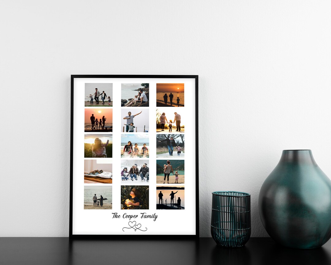 Family Photo Collage, Personalized Family , Collage Photo Frame, Photo ...