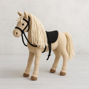 Patrón de caballo de crochet: Caballo de peluche amigurumi, Patrón de caballo a crochet PDF - Patrón de animal amigurumi, Caballo amigurumi, Animal a crochet PDF