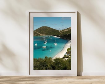 Jost Van Dyke, British Virgin Islands, BVI, White Bay, Digital Download Photo Print, Wall Art, Beach, Coastal, Caribbean, Blue Water