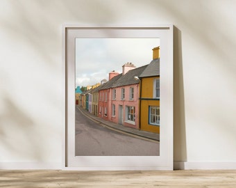 Eyeries Village, Ireland, Photo Digital Download Print, Colorful Village, County Cork, Beara Peninsula, Wild Atlantic Way