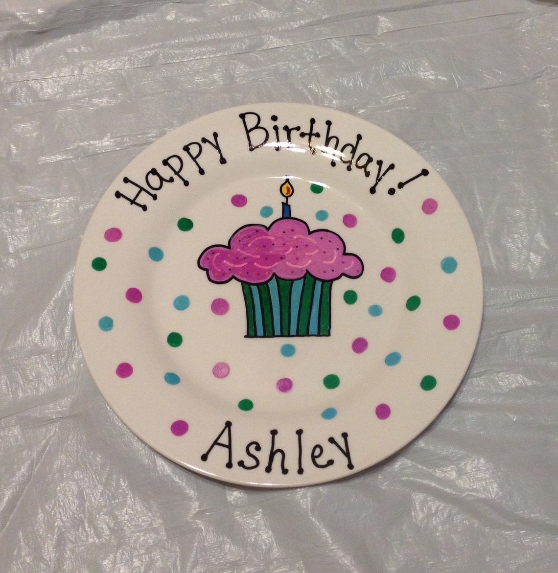Happy Birthday Plate Personalized Plate for Kids Hand Etsy
