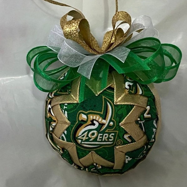 University of North Carolina at Charlotte Inspired Quilted Christmas Ornament