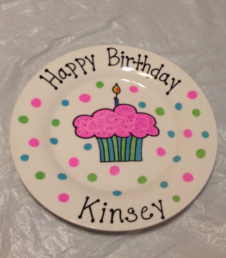 Happy Birthday Plate Personalized Plate for Kids Hand Etsy