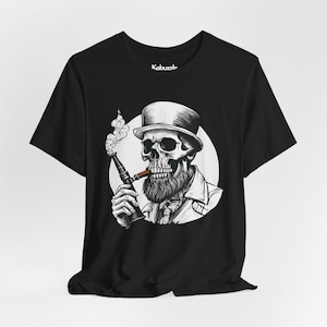 Smokin&#39; Bones Graphic Tee- 100% Jersey Cotton