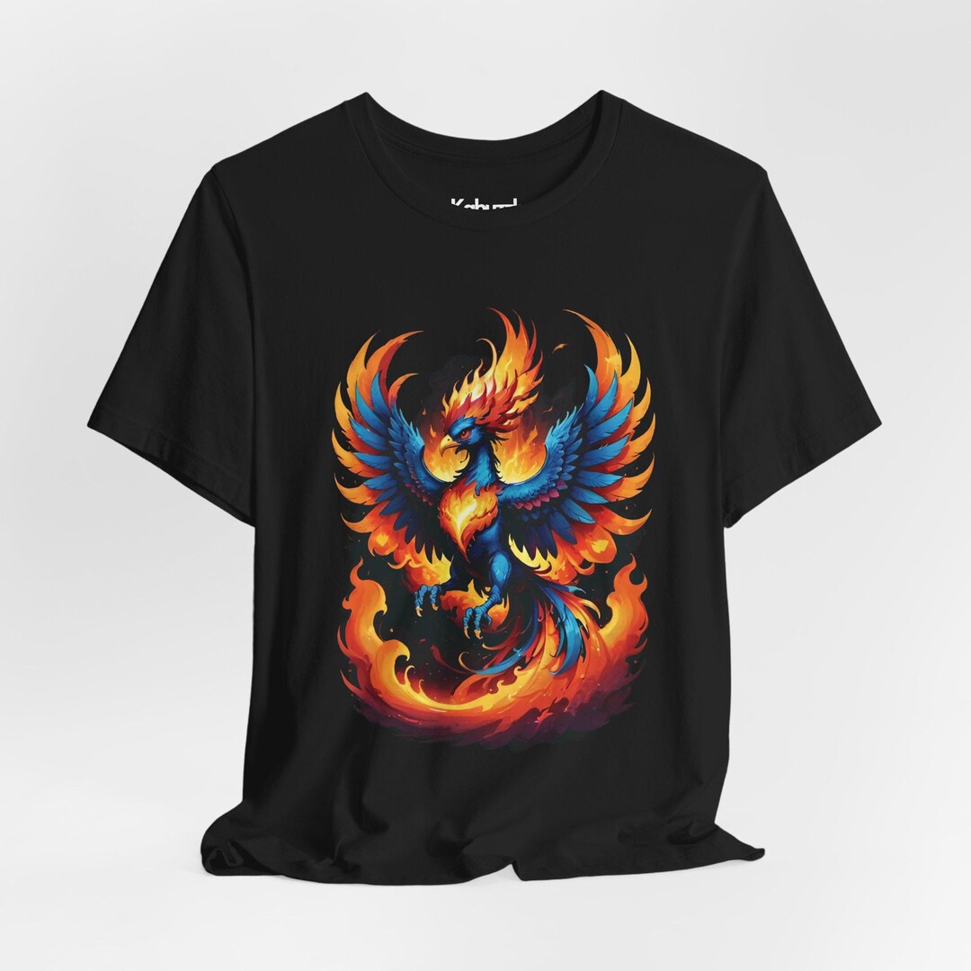 The Midnight Phoenix Graphic Tee- 100% Jersey Cotton - Etsy