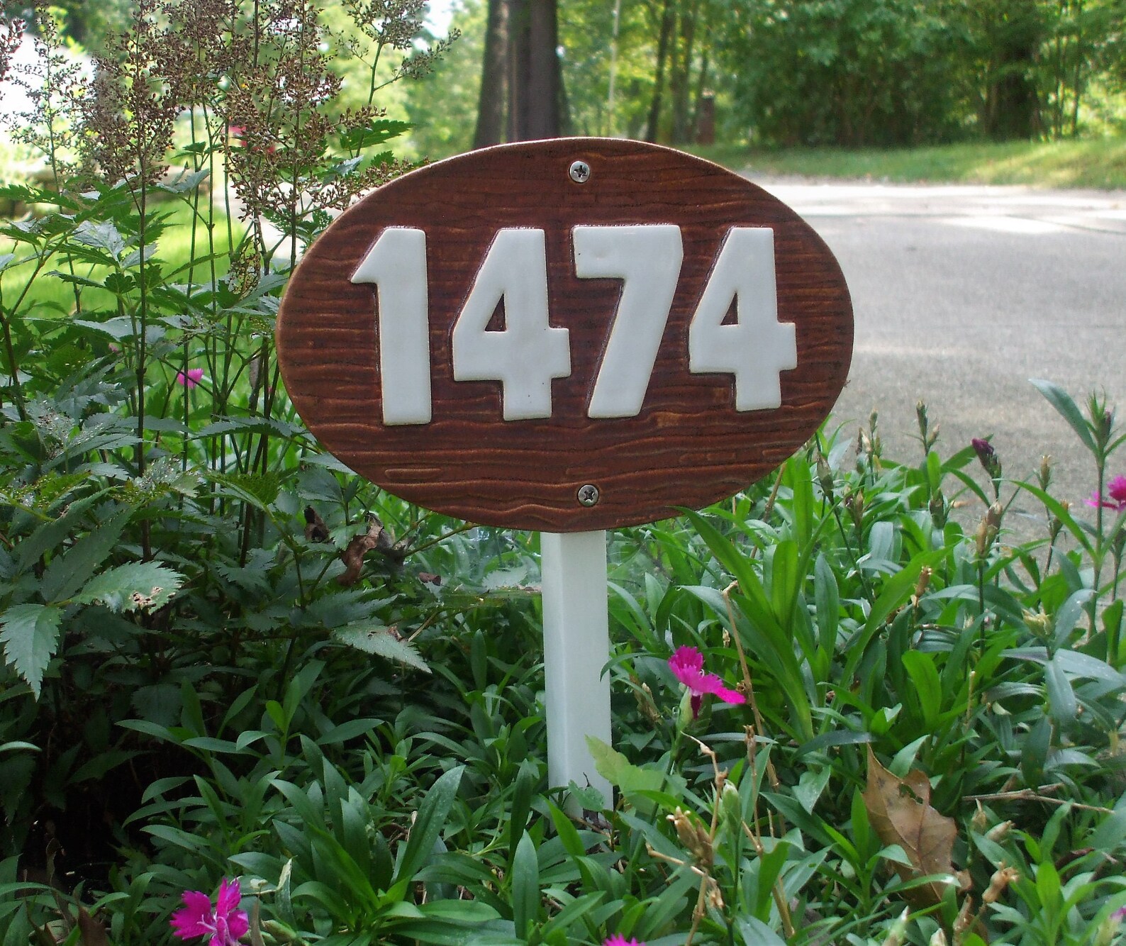 House Address Number Sign Plaque with Vinyl Yard Stake/ custom Etsy