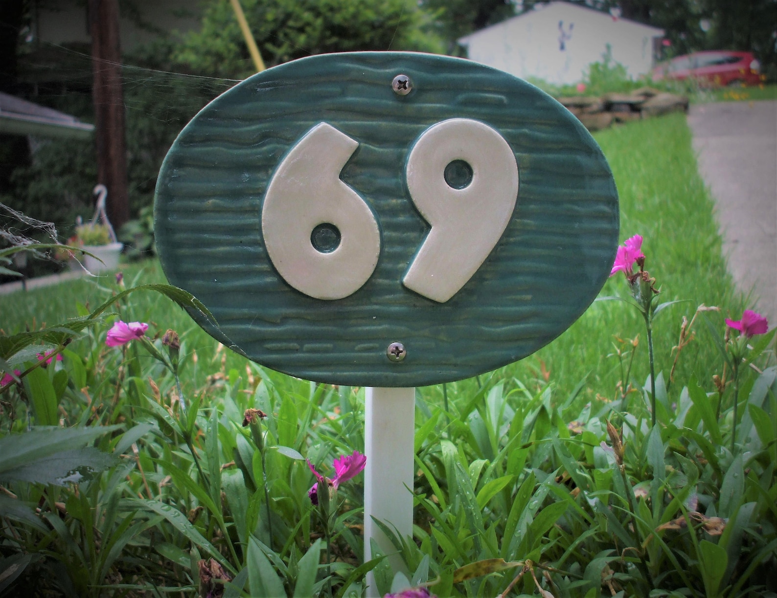 House Address Number Sign Plaque with Vinyl Yard Stake/ custom Etsy