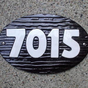 House Address Number Sign Plaque for Wall Mounting / Custom Handcrafted ...