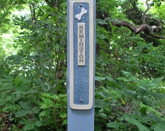 Lápida conmemorativa para mascotas / Marcador de entierro de cerámica hecho a mano a medida para todas las mascotas / Para montar en poste o pared