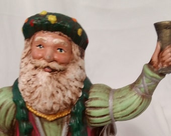 Old World English Santa Handpainted Acrylic Antiqued Ceramic Father Christmas on Etsy