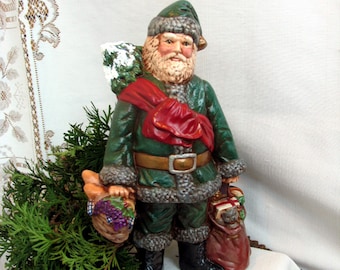 Santa, Antiqued Santa, Italian Santa, Old World Italian Santa, Ceramic Italian Santa, Hand painted Acrylic Antiqued Ceramic Bisque on Etsy