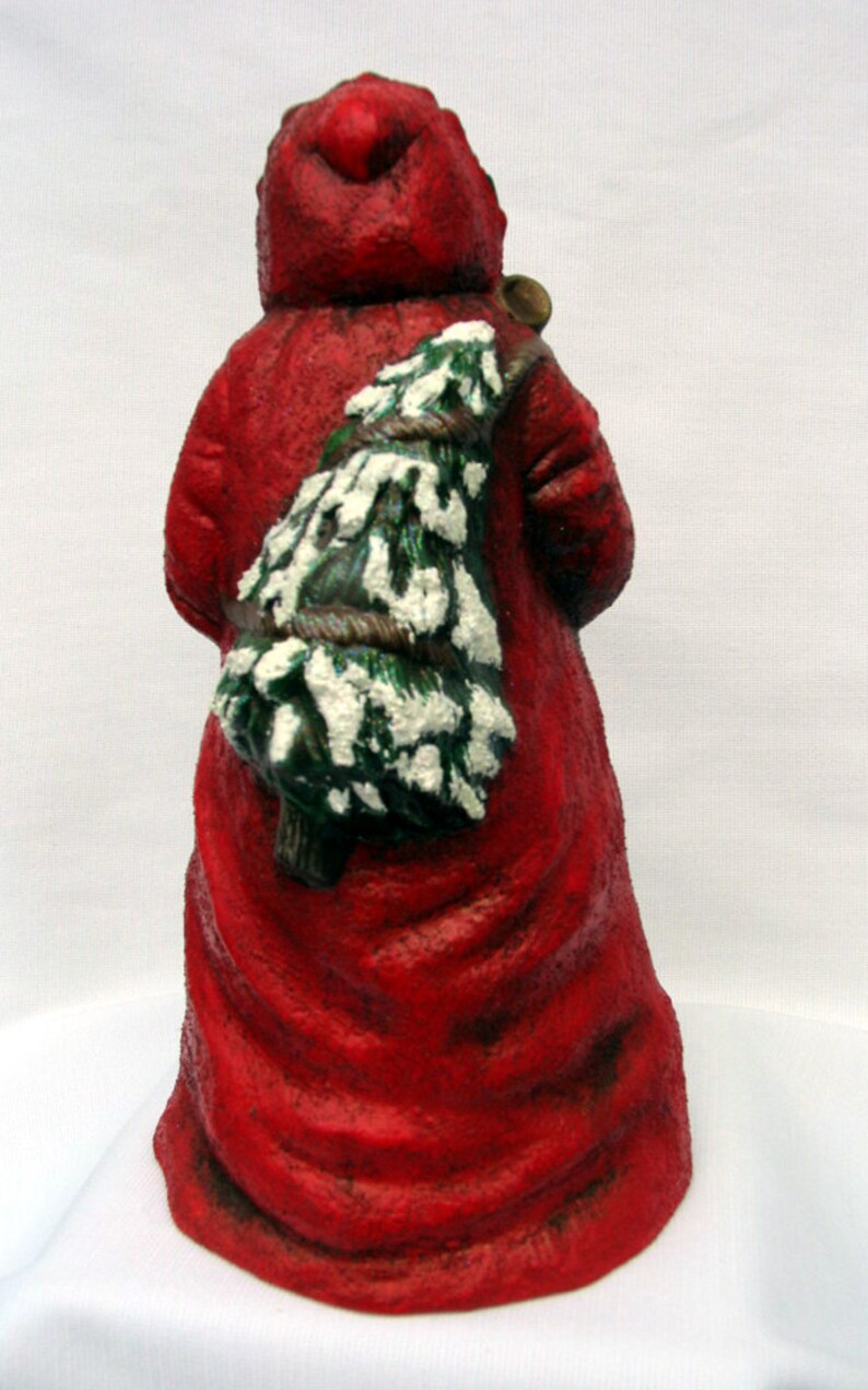 Vintage Old World Toyland Santa Handpainted Acrylic Antiqued Ceramic Bisque Collectible Christmas Figurine on Etsy image 5