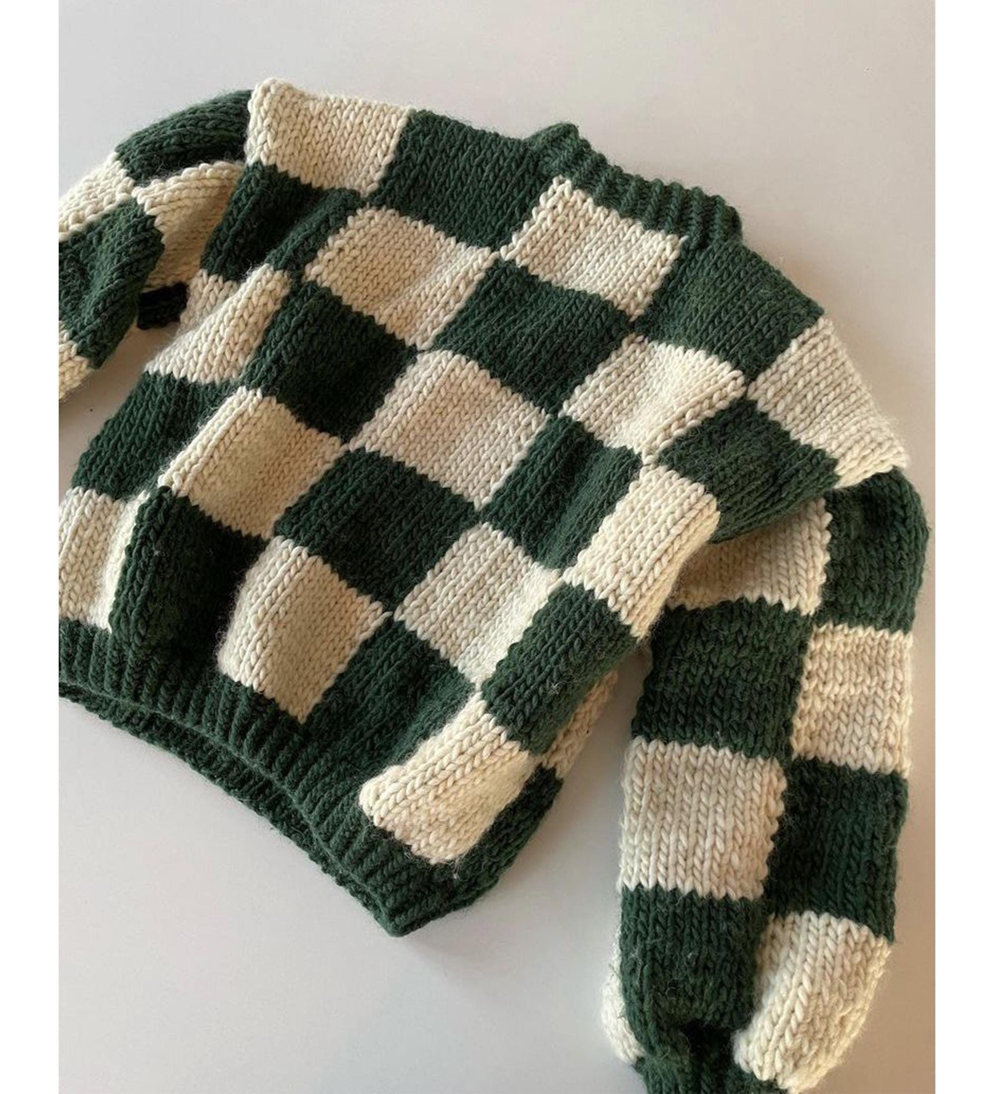 Checkered Knit Top Pattern - Etsy Canada