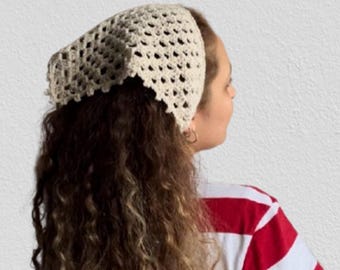 Patrón de crochet - Diseño de bandana para la cabeza/bufanda (ENG)