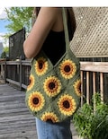 Crochet Bag Pattern, Sunflower Bag Pattern, Granny Square Crochet Pattern , ONLY PDF